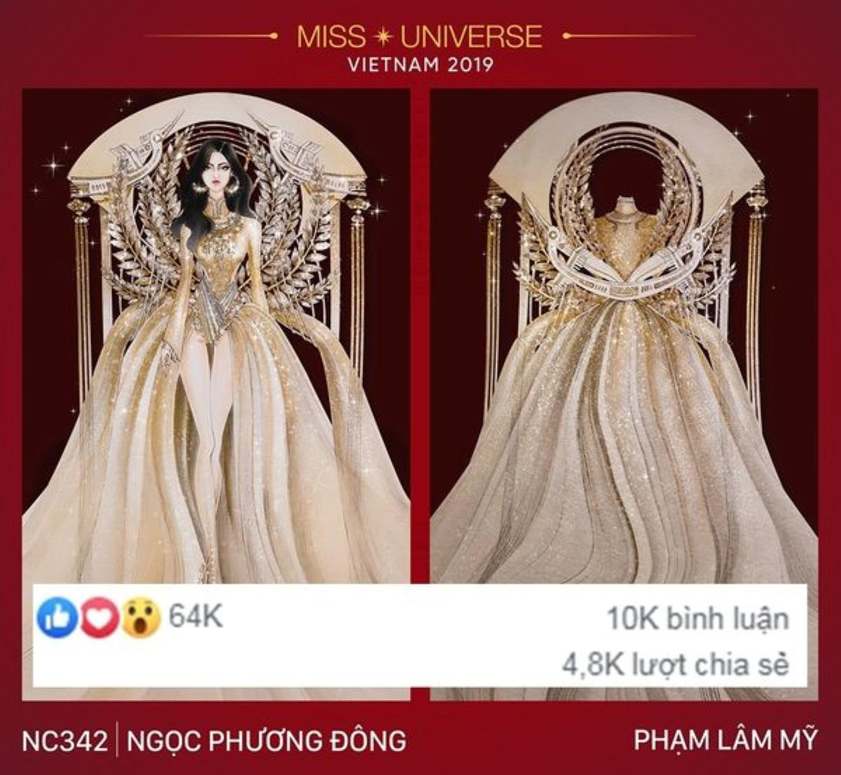 10 thiết kế đang dẫn đầu bình chọn National Costume cho Hoàng Thùy: 'Bàn thờ' vẫn hạng 1? Ảnh 6