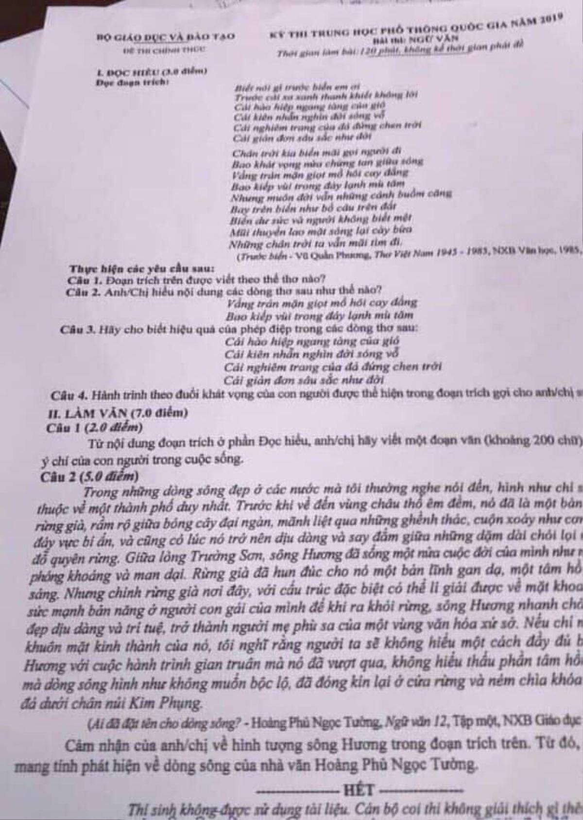 Nam sinh ở Phú Thọ tung đề Văn THPT lên mạng xã hội giữa giờ làm bài đã có gia đình, đi thi lần thứ 3 Ảnh 1