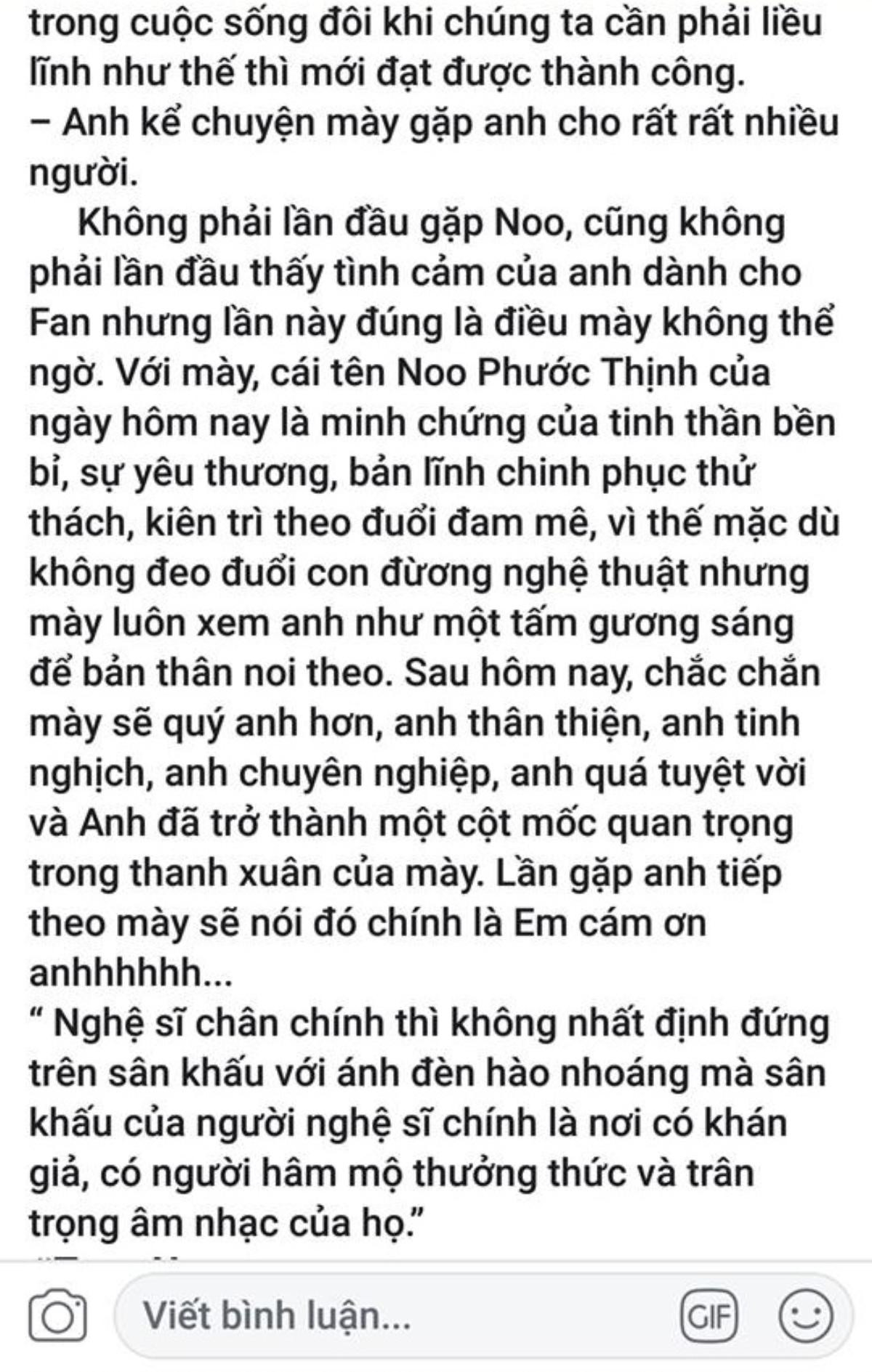 Fan xúc động chia sẻ câu chuyện Noo Phước Thịnh nhận show với cát sê chỉ là… 1 cuốn sách Ảnh 3