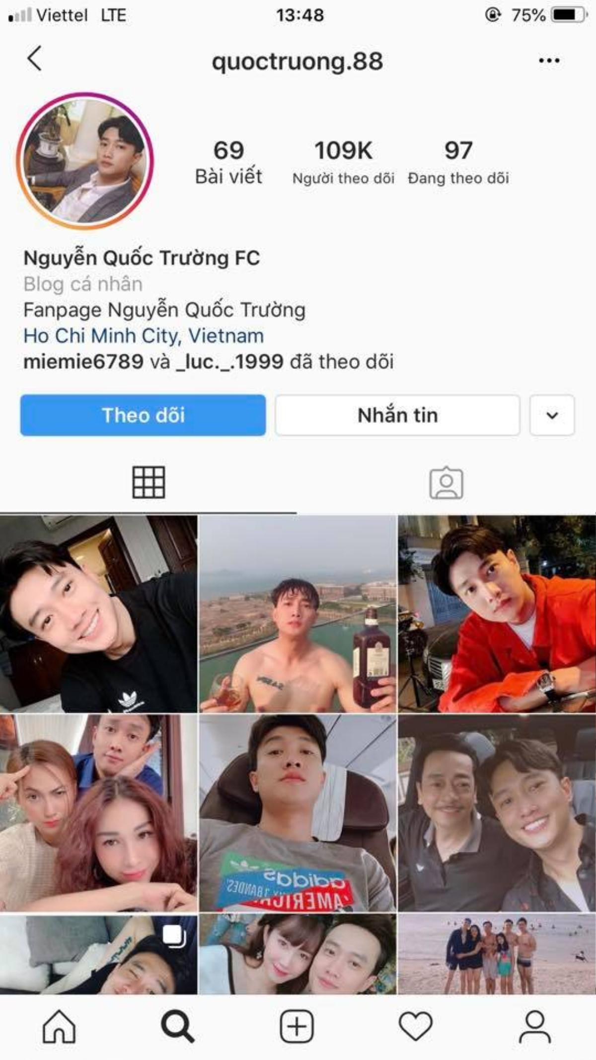 'Nhọ' như Quốc Trường: Bị giả mạo Instagram nhưng followers hàng 'fake' lại cao hơn cả hàng 'chính chủ' Ảnh 6