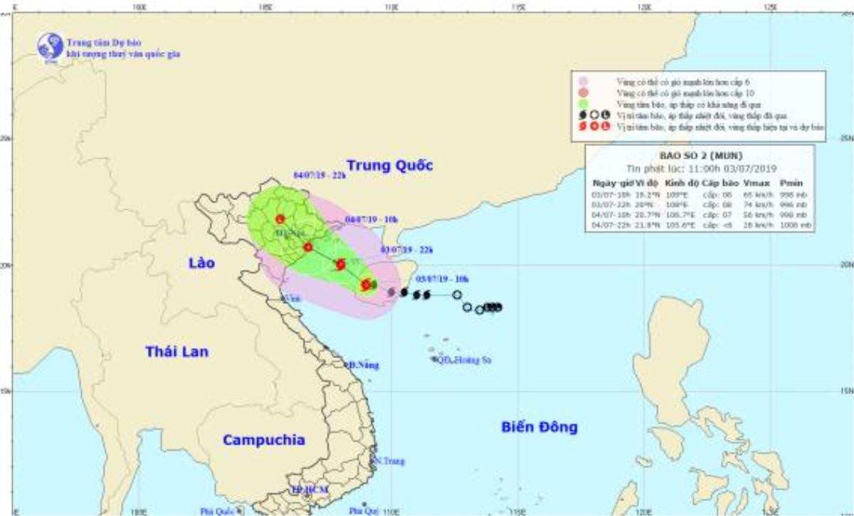 Bão số 2: Bạch Long Vĩ đang gió mạnh cấp 7, Bắc và Trung Bộ mưa to Ảnh 2