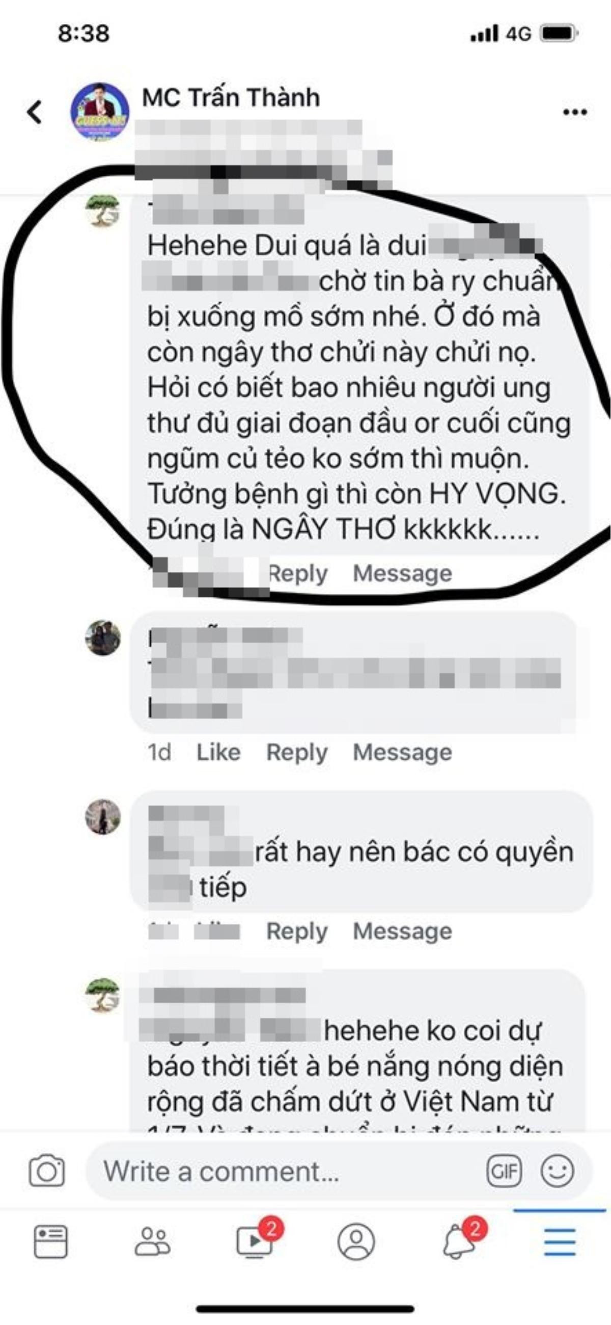 Trấn Thành bức xúc đòi đưa công an tới tận nhà kẻ ‘nguyền rủa’ Hari Won ‘sớm xuống mồ vì ung thư’ Ảnh 5