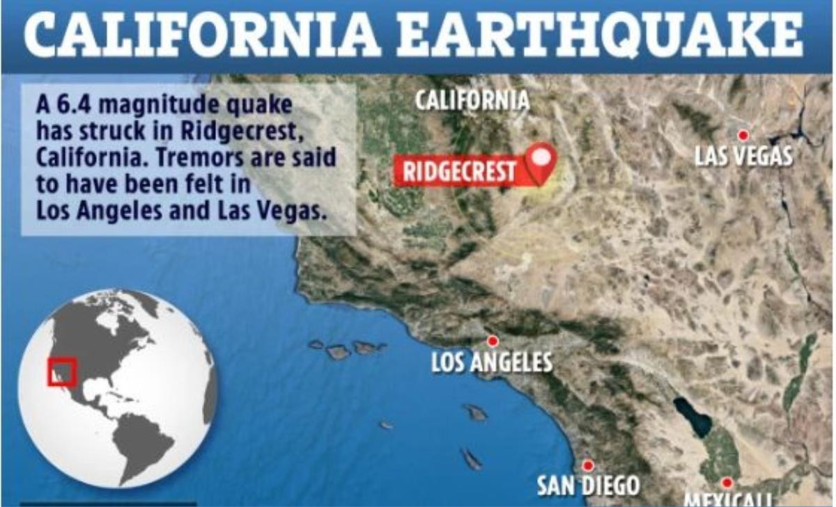 California hứng động đất dữ dội nhất trong vòng 20 năm qua vào đúng Quốc khánh Mỹ Ảnh 1