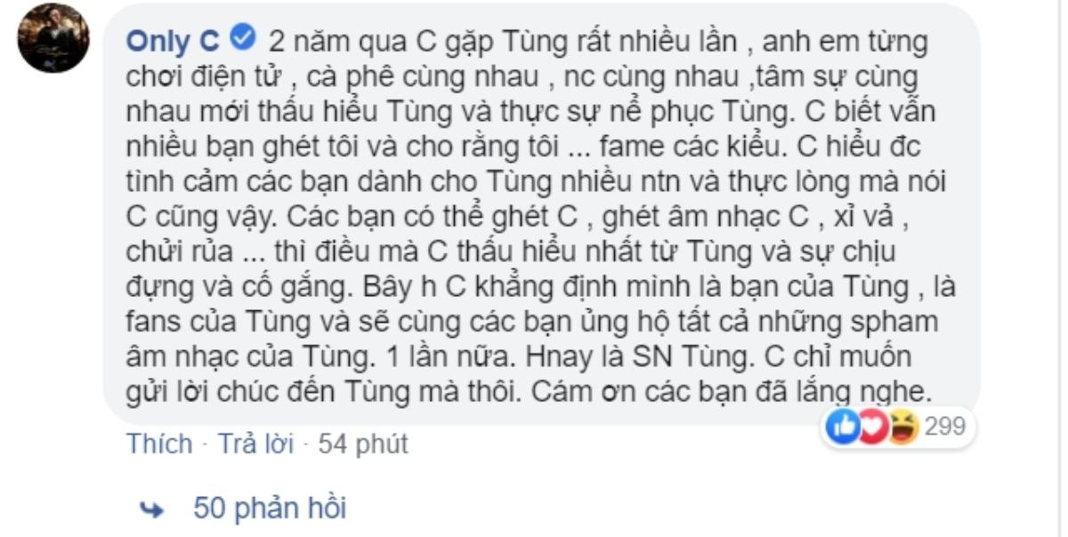 Gọi Sơn Tùng là 'huyền thoại sống', Only C thừa nhận phát ngôn 2 năm trước của mình thật ấu trĩ Ảnh 3