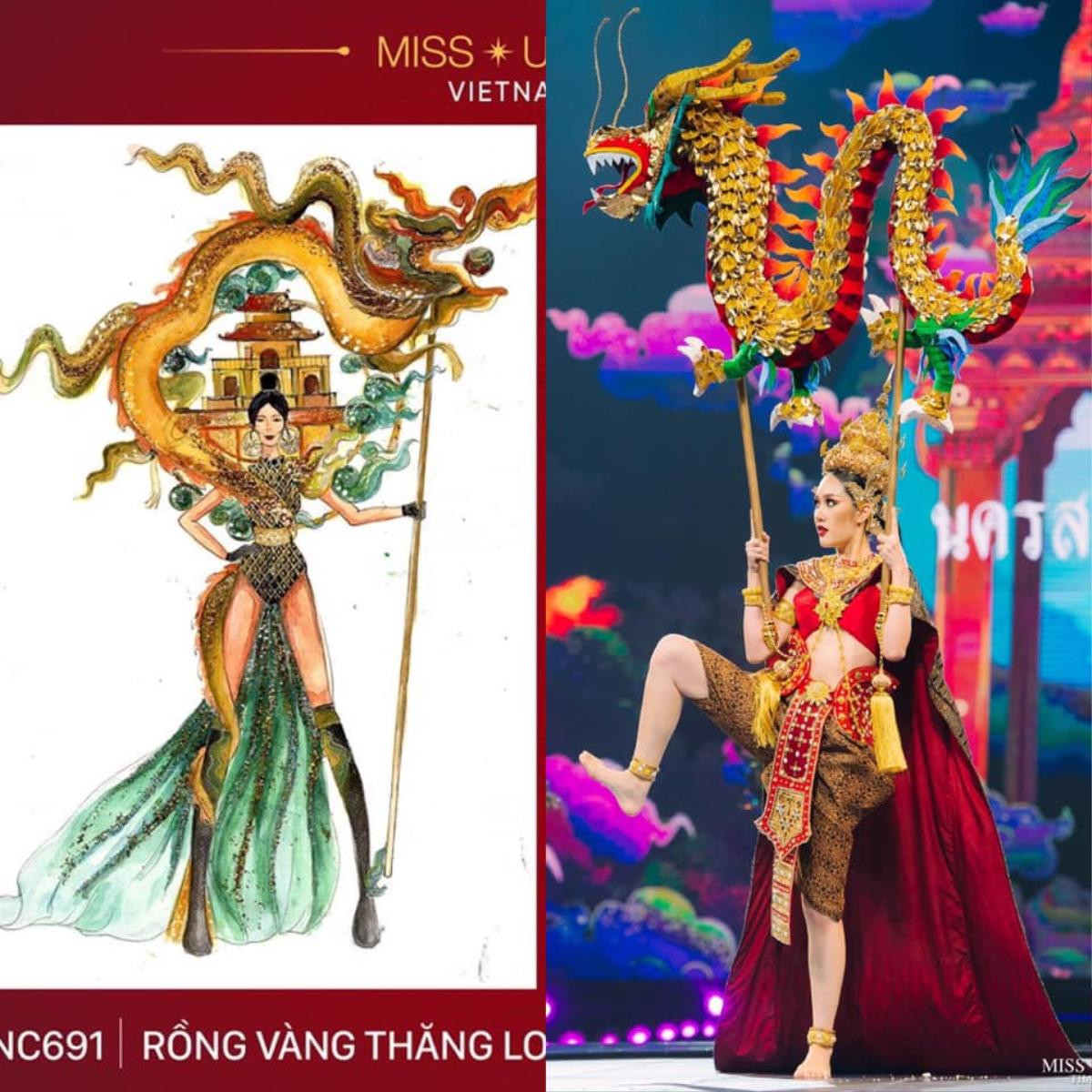 Loạt trang phục dân tộc Miss Grand Thailand có cùng cảm hứng với National Costume của Hoàng Thùy Ảnh 3