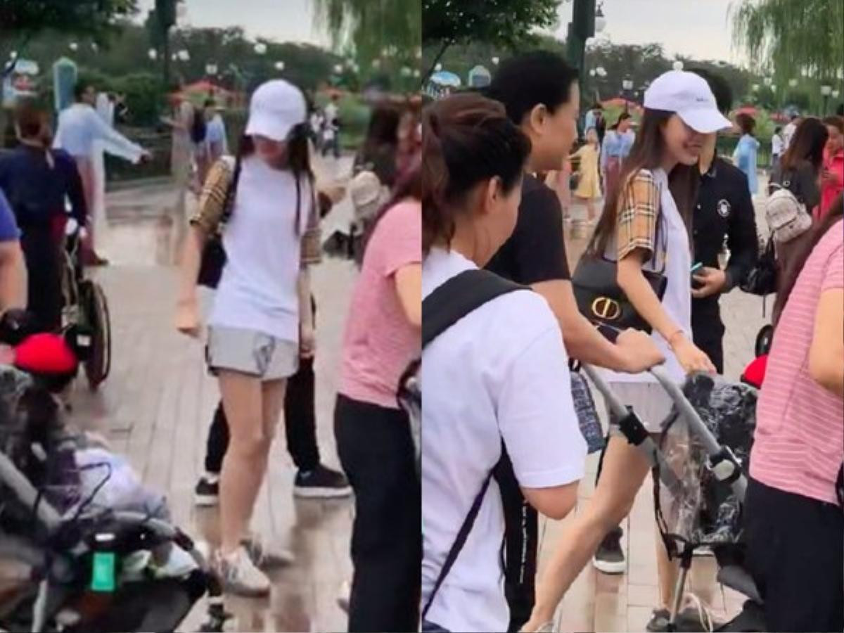 Angelababy mang Tiểu Hải Miên đến Disney chơi, Huỳnh Hiểu Minh tham dự hoạt động không thể đi cùng Ảnh 2