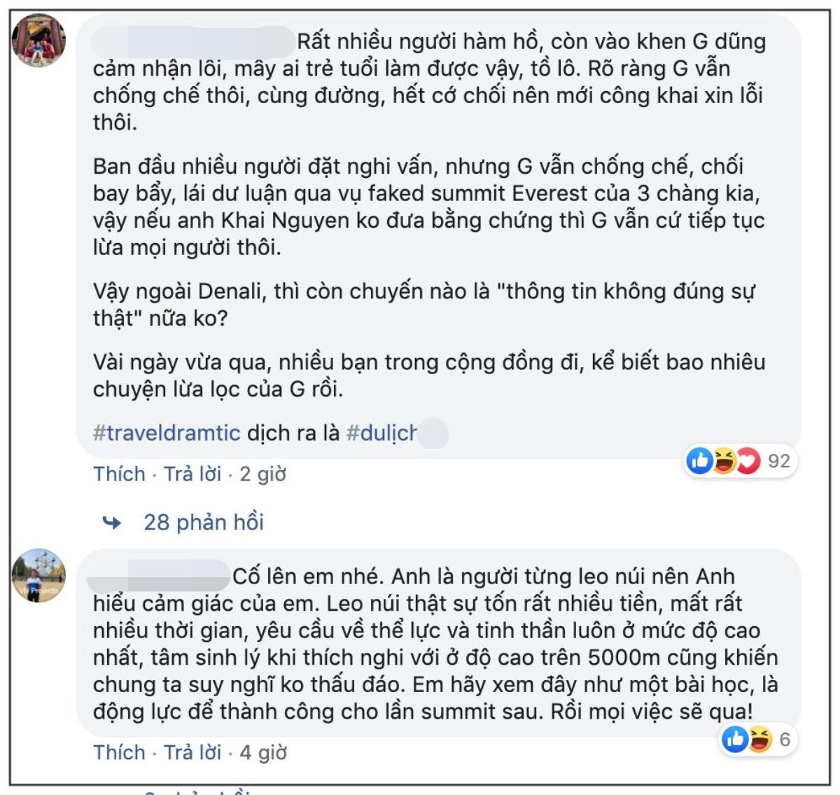 Sau khi bị 'bóc mẽ' không chinh phục đỉnh cao nhất Bắc Mỹ như 'lời đồn', phượt thủ Hoàng Lê Giang lên tiếng xin lỗi công khai Ảnh 10