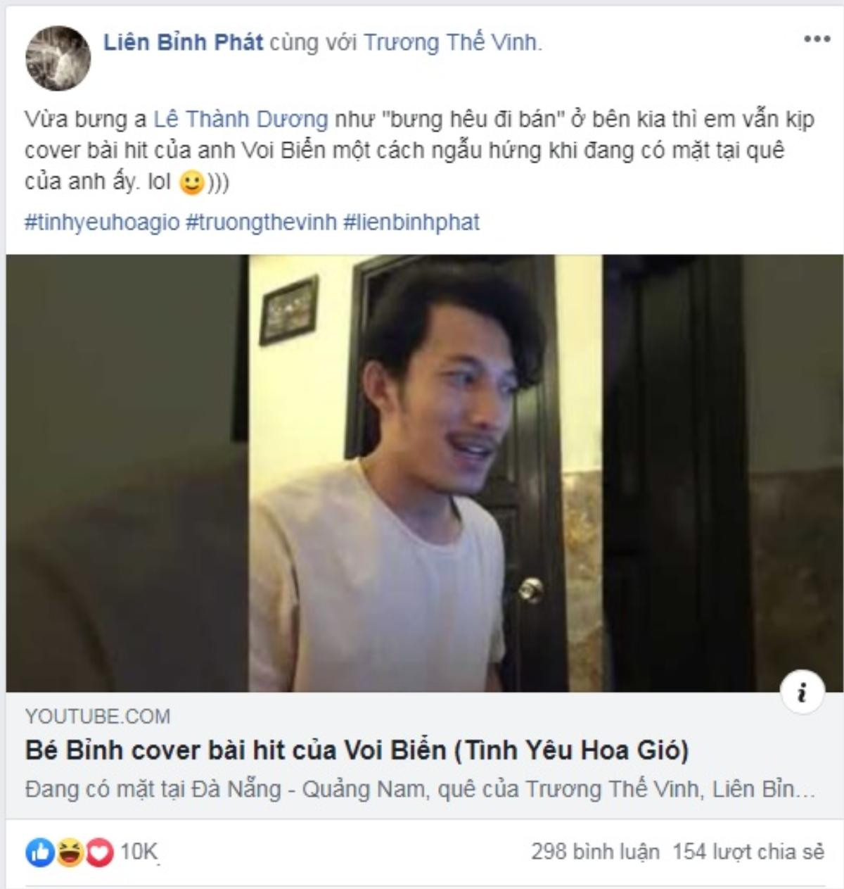 Liên Bỉnh Phát ngẫu hứng cover 'Tình yêu hoa gió', phản ứng của 'voi biển' Trương Thế Vinh khiến các fan… 'đau tim' Ảnh 1