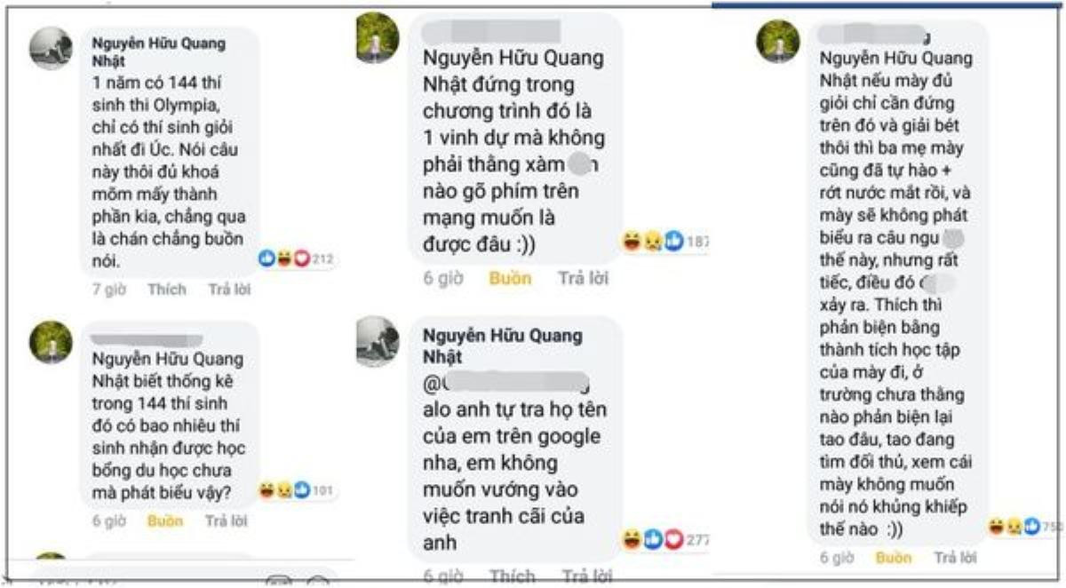 Thanh niên phản biện với cựu quán quân Olympia đã mở lại FB, giải thích 'do mất ngủ nên đã có comment khiếm nhã' Ảnh 1