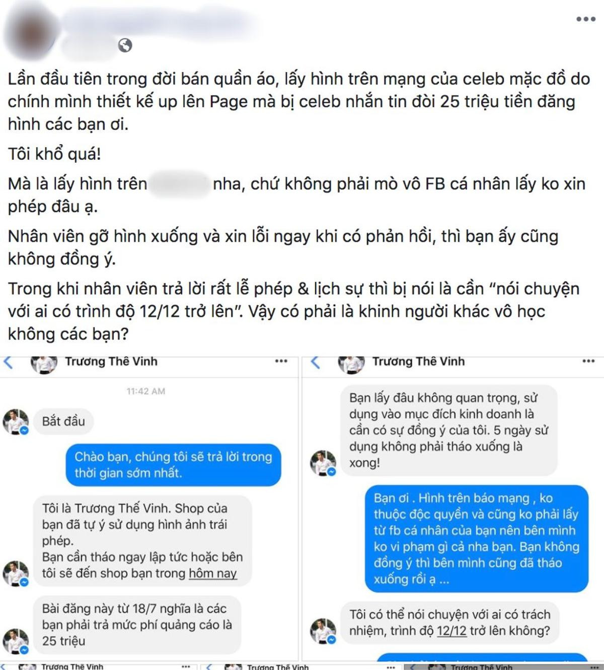 Toàn cảnh câu chuyện Trương Thế Vinh tranh cãi cùng nhãn hàng: 'Cuộc chiến' không hồi kết? Ảnh 1