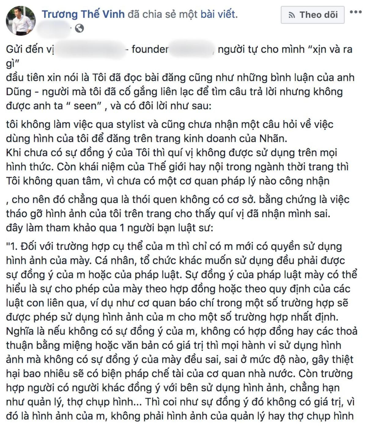 Toàn cảnh câu chuyện Trương Thế Vinh tranh cãi cùng nhãn hàng: 'Cuộc chiến' không hồi kết? Ảnh 9