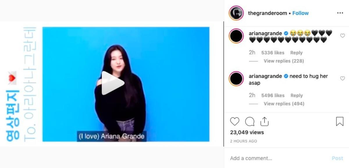 Trân trọng giới thiệu 'fan girl thành công' Yeri (Red Velvet): Được Ariana Grande 'thả tim' và còn nhiều hơn thế Ảnh 2