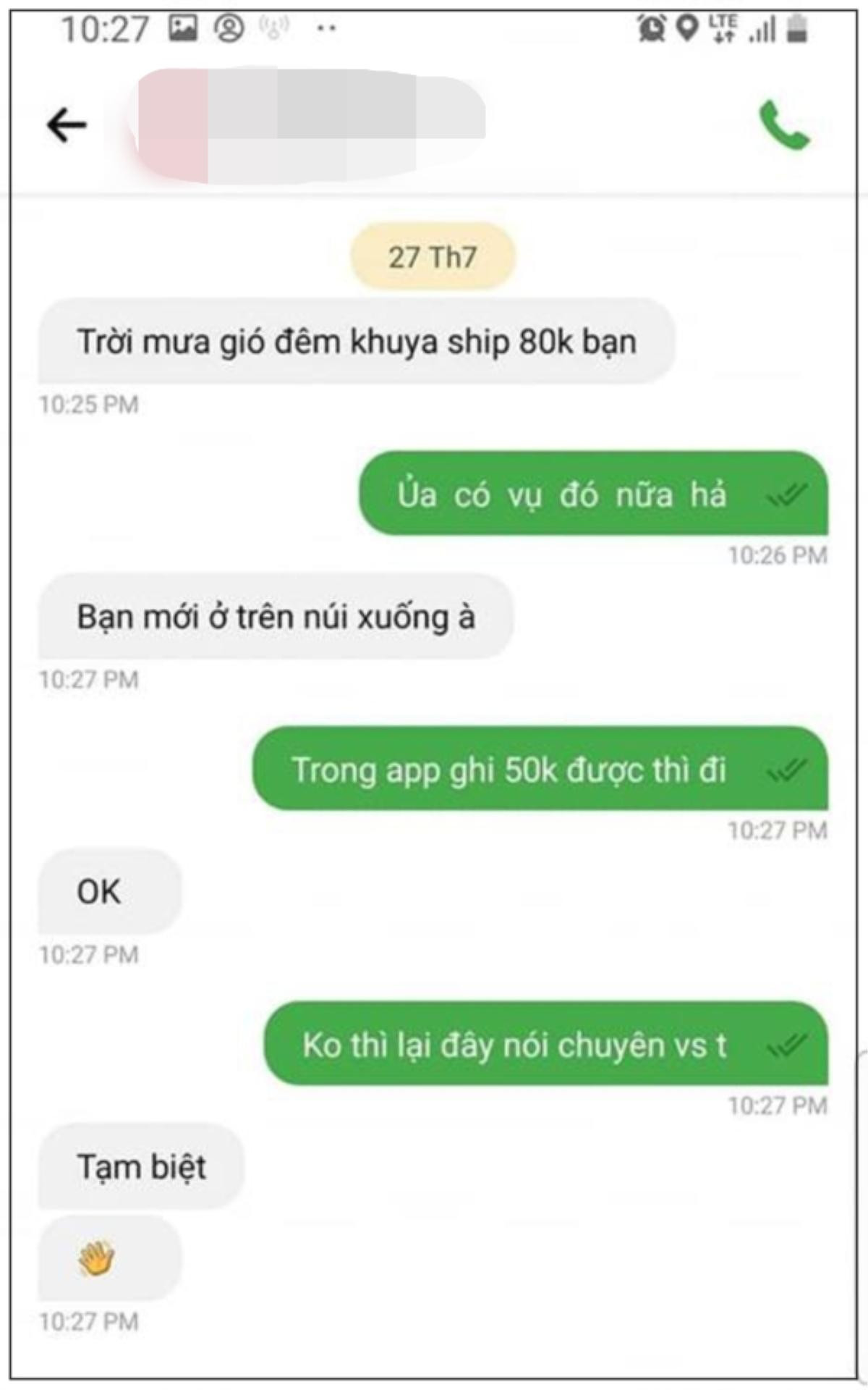 Bị shipper công nghệ tự ý đòi thêm ship vì lý do 'đêm khuya trời mưa gió', cô gái bức xúc đăng lên MXH Ảnh 2