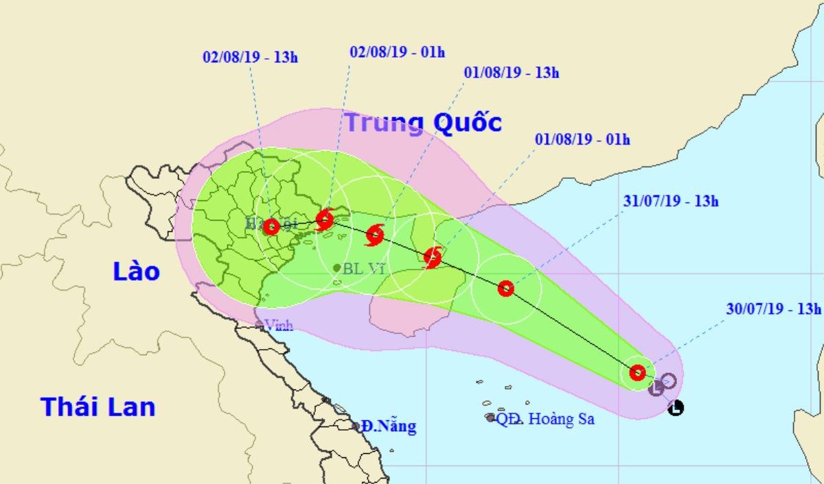 Dự báo thời tiết ngày 31/7: Cả nước đều có mưa rào và dông, bão số 3 sắp đổ bộ đất liền Ảnh 1