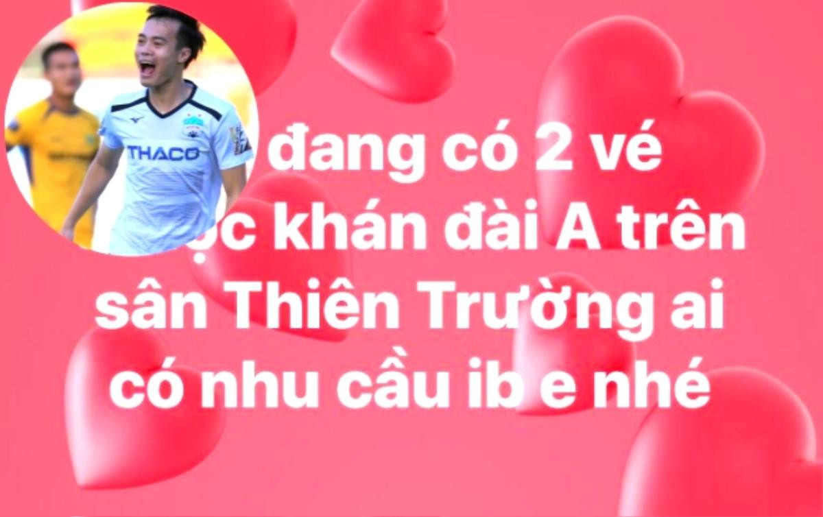 Sốt vé trận Nam Định vs HAGL, CĐV rao bán tràn lan trên mạng xã hội Ảnh 1