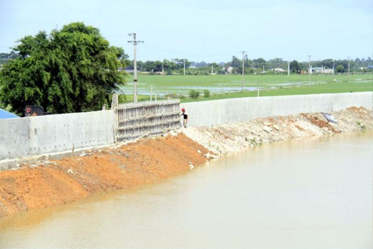 Hà Nội gấp rút hoàn thiện đê bê tông ngăn lũ sông Bùi đe dọa nội thành Ảnh 8