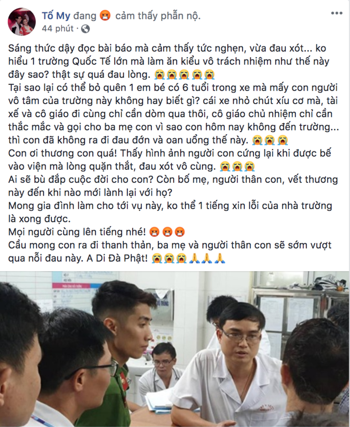 Sao Việt bức xúc lên tiếng về vụ việc bé trai lớp 1 tử vong do bị bỏ quên trên xe đưa đón Ảnh 6