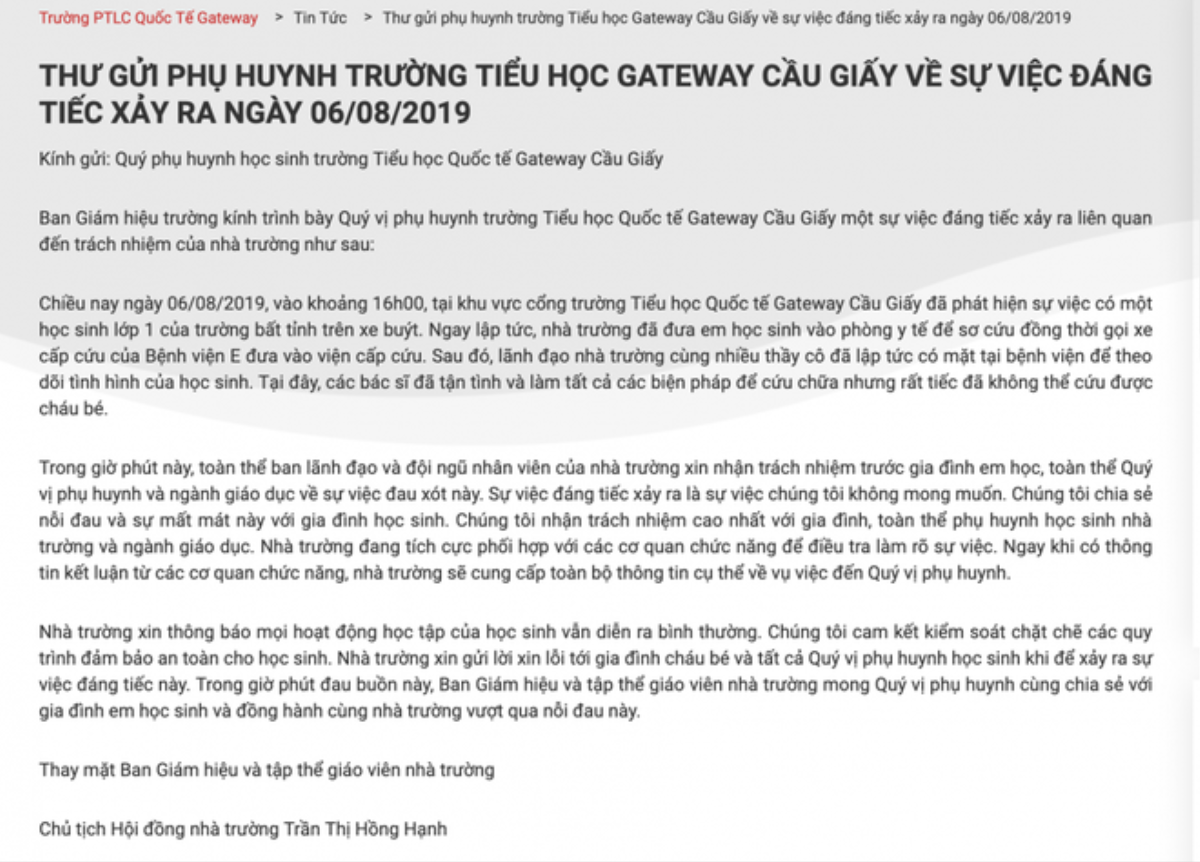 Những câu hỏi cần giải đáp xung quanh vụ bé trai 6 tuổi tử vong sau khi bị bỏ quên trên xe đưa đón Ảnh 3