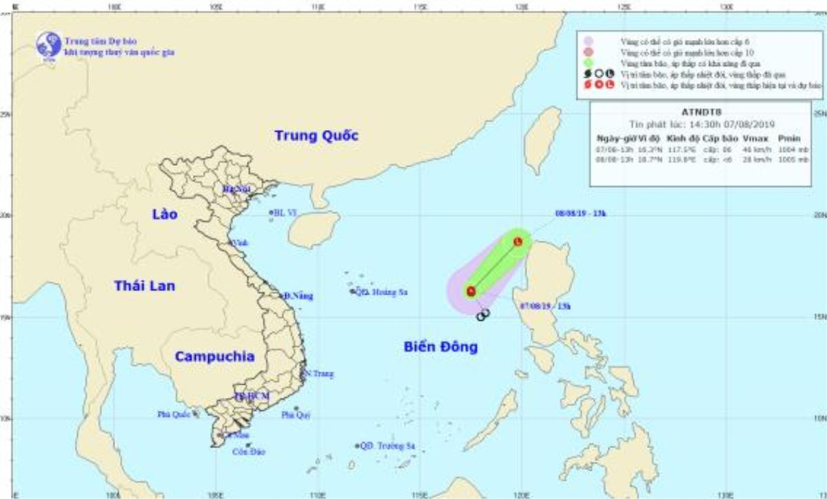 Áp thấp nhiệt đới gây gió giật cấp 8 trên biển Đông Ảnh 1