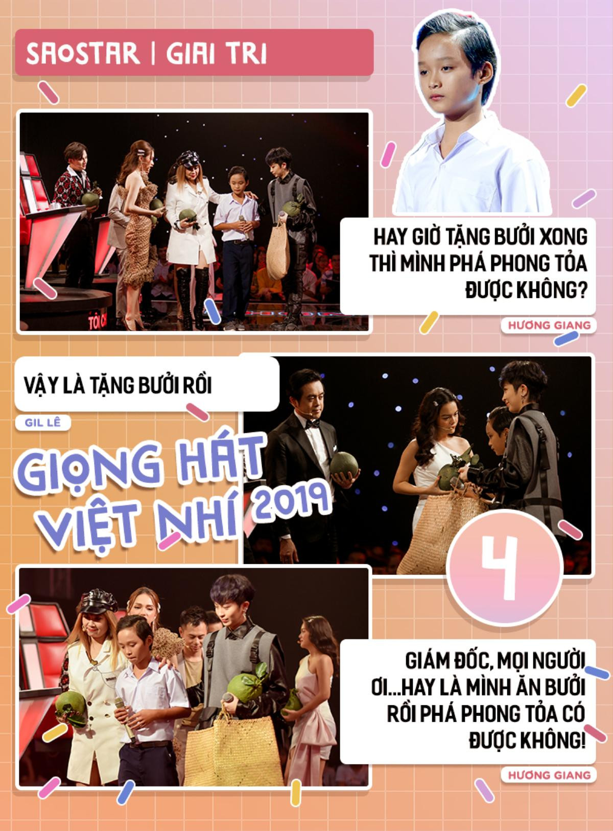 Tập 3 The Voice Kids 2019: Phạm Quỳnh Anh tiếc nuối - Hương Giang năn nỉ 'phá phong tỏa' vì cậu bé 'tặng bưởi' Ảnh 1