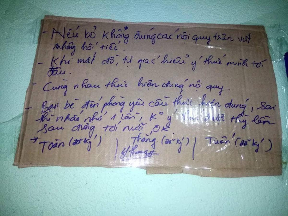 3 chàng sinh viên và các bảng nội quy 'ở trọ văn minh' dán khắp căn phòng khiến CĐM vô cùng thích thú Ảnh 5