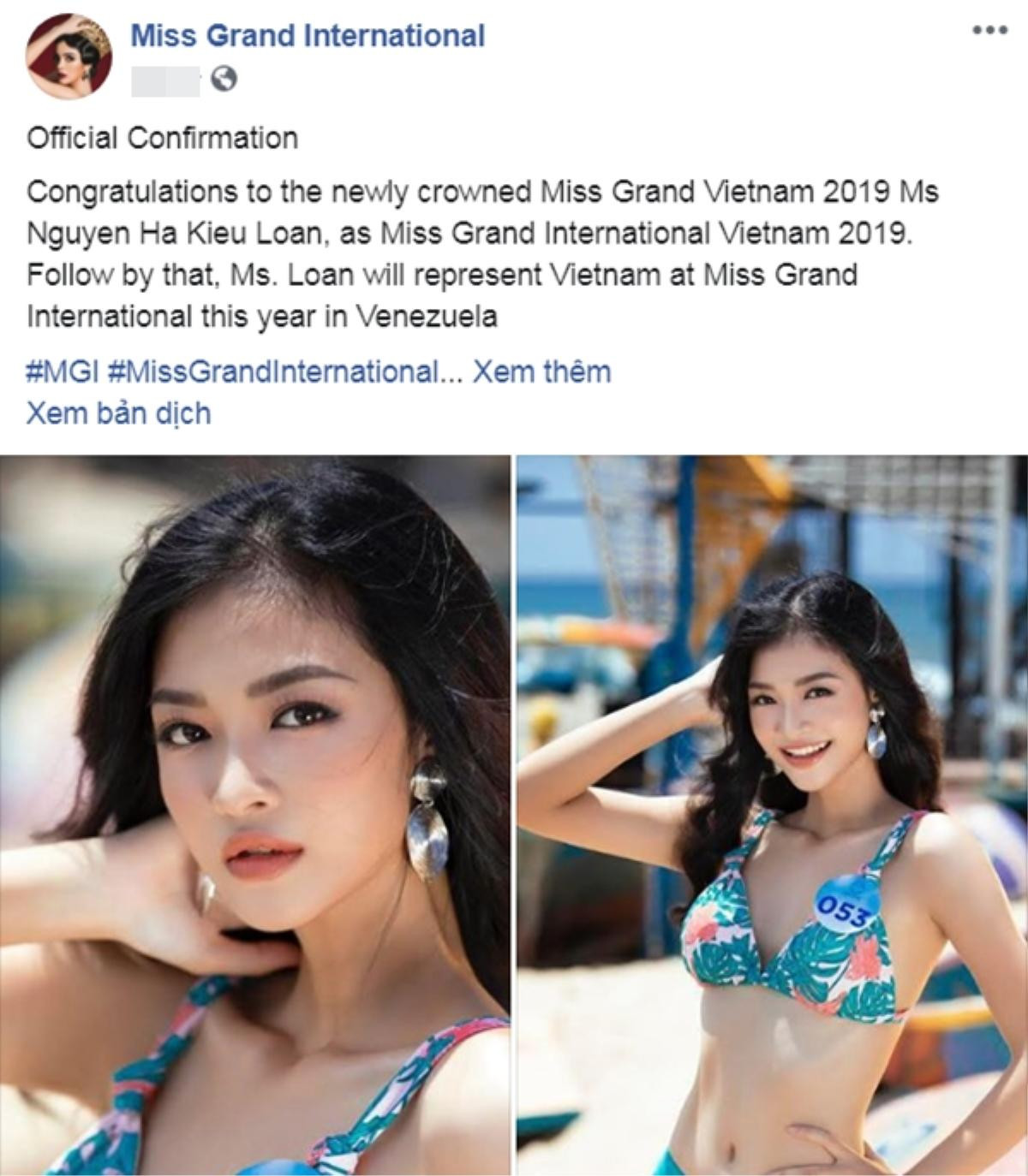 Miss Grand Int' xác nhận Kiều Loan đại diện Việt Nam: Fan quốc tế chúc mừng, khen ngợi Ảnh 1