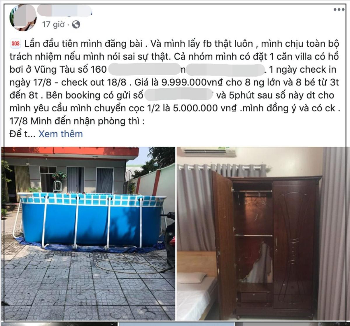 Cô gái bức xúc vì đặt villa Vũng Tàu giá 10 triệu, nhưng nhận về căn nhà 'thua xa nhà nghỉ' Ảnh 1