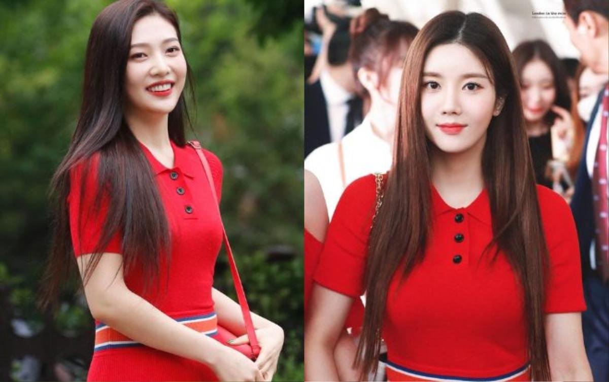 Joy (Red Velvet) đụng hàng váy đỏ với ‘bản sao Irene’ Kwon Eunbi (IZ*ONE), kẻ 8 lạng người nửa cân Ảnh 1