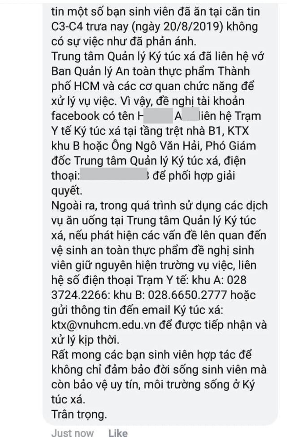 Xôn xao hình ảnh dòi bò lúc nhúc trên miếng đậu bắp trong phần cơm trưa tại kí túc xá ĐHQG TP.HCM Ảnh 3