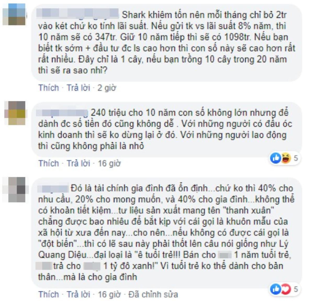 Nguyên tắc xây dựng ngân sách tiết kiệm 240 triệu trong 10 năm của Shark Linh gây tranh cãi: 'Sau 10 năm ngay cả miếng đất nhỏ ở ngoại ô bạn cũng không mua được' Ảnh 4