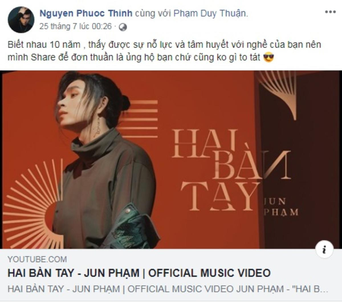 Xin trân trọng giới thiệu: Nam đồng nghiệp có tâm dành cả thanh xuân để share nhạc nghệ sĩ khác cho…. Noo Phước Thịnh Ảnh 2