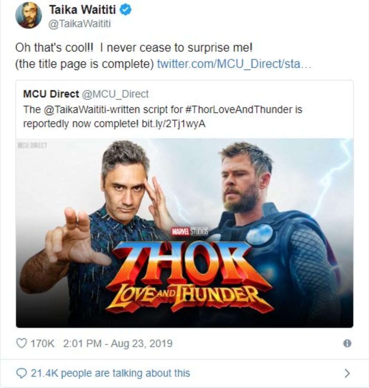 Thor: Love and Thunder: Đạo diễn tiết lộ rằng kịch bản vẫn chưa được hoàn tất Ảnh 2