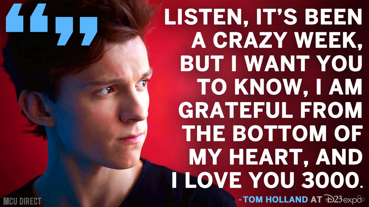 Tom Holland xuất hiện tại D23 Expo giữa tâm bão Sony / Disney nghỉ chơi và hô to 'I Love You 3000' Ảnh 5