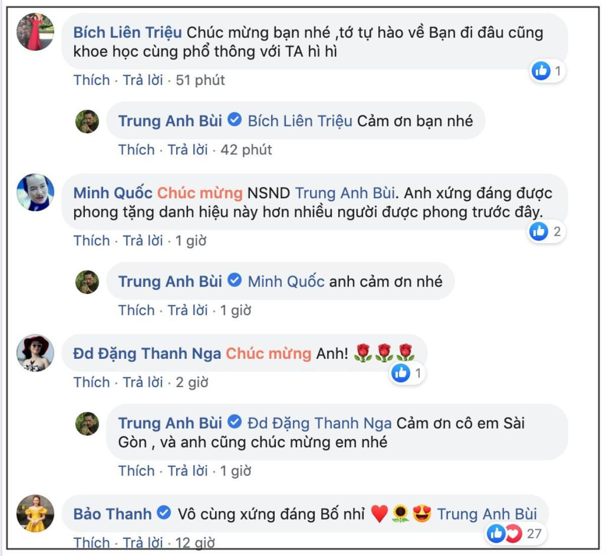 NSND Trung Anh tự hào khoe lẵng hoa của Bảo Thanh trước ngày nhận danh hiệu cao quý Ảnh 4