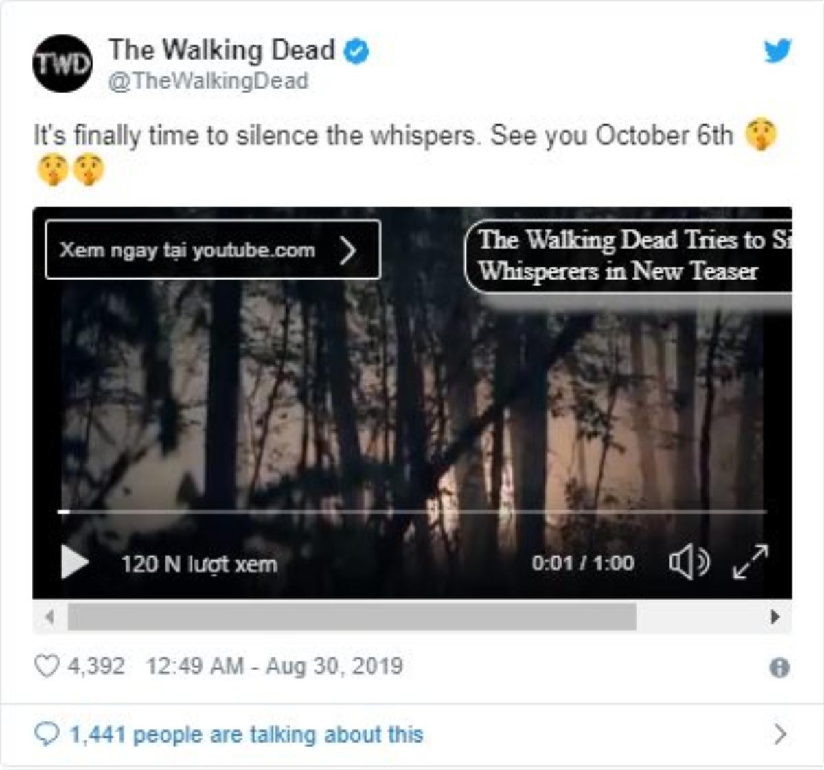 Teaser mới của series The Walking Dead mùa 10: Câm lặng lũ Whisperers Ảnh 3