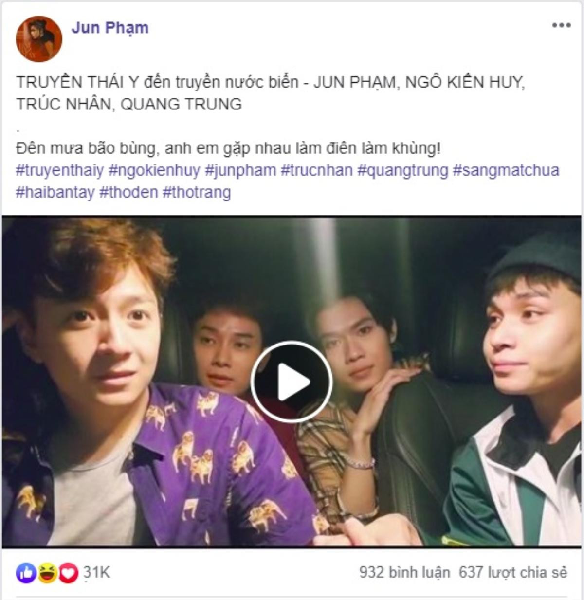 Clip: Chiếc xe của Jun Phạm 'loạng choạng' với màn cover 'Truyền Thái Y' phiên bản… 'làm loạn' từ Ngô Kiến Huy - Trúc Nhân - Quang Trung Ảnh 1