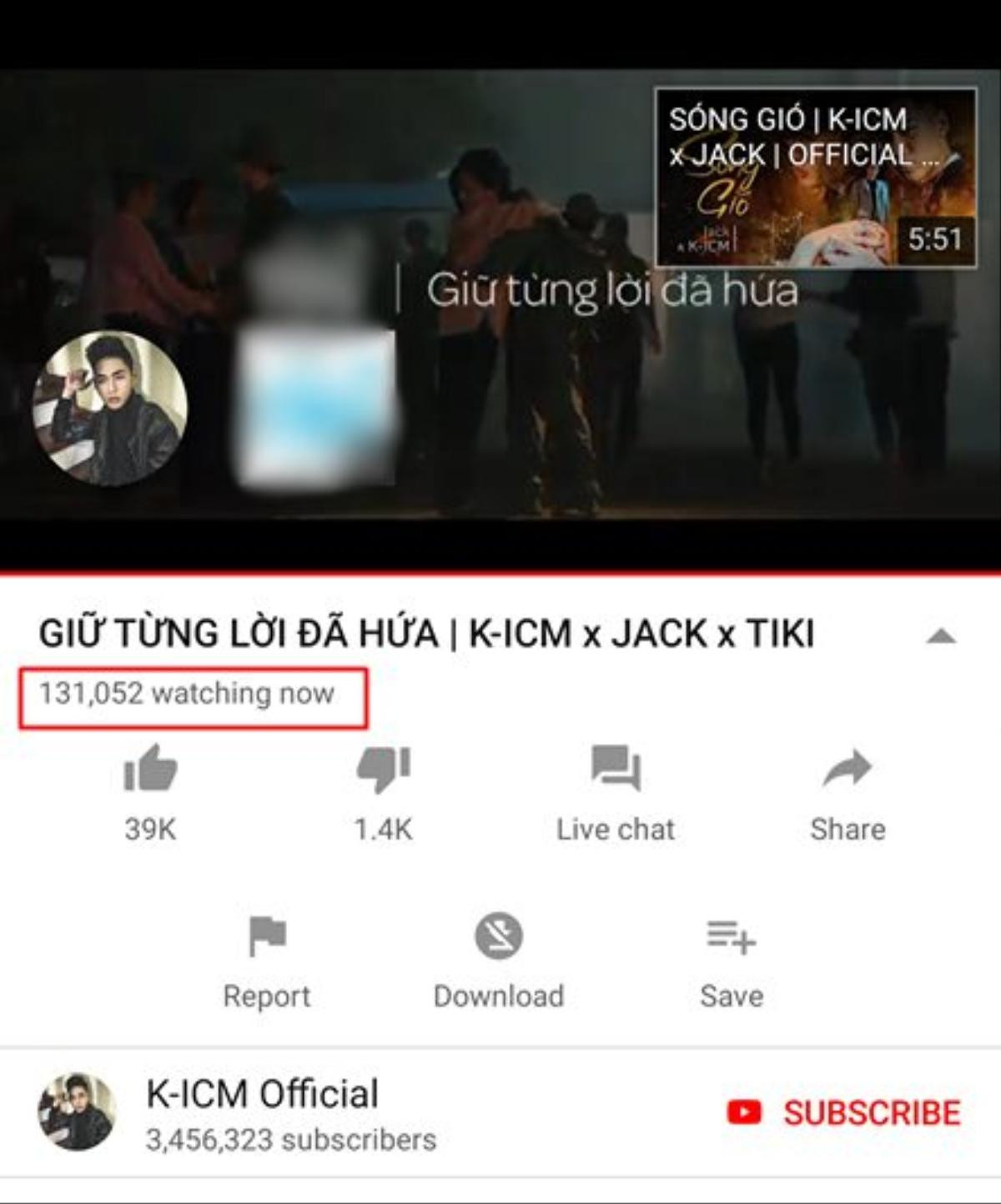 131.052 người xem trực tuyến và ngã ngửa: Jack - K-ICM không hề phát hành MV vào tối 3/9 Ảnh 1