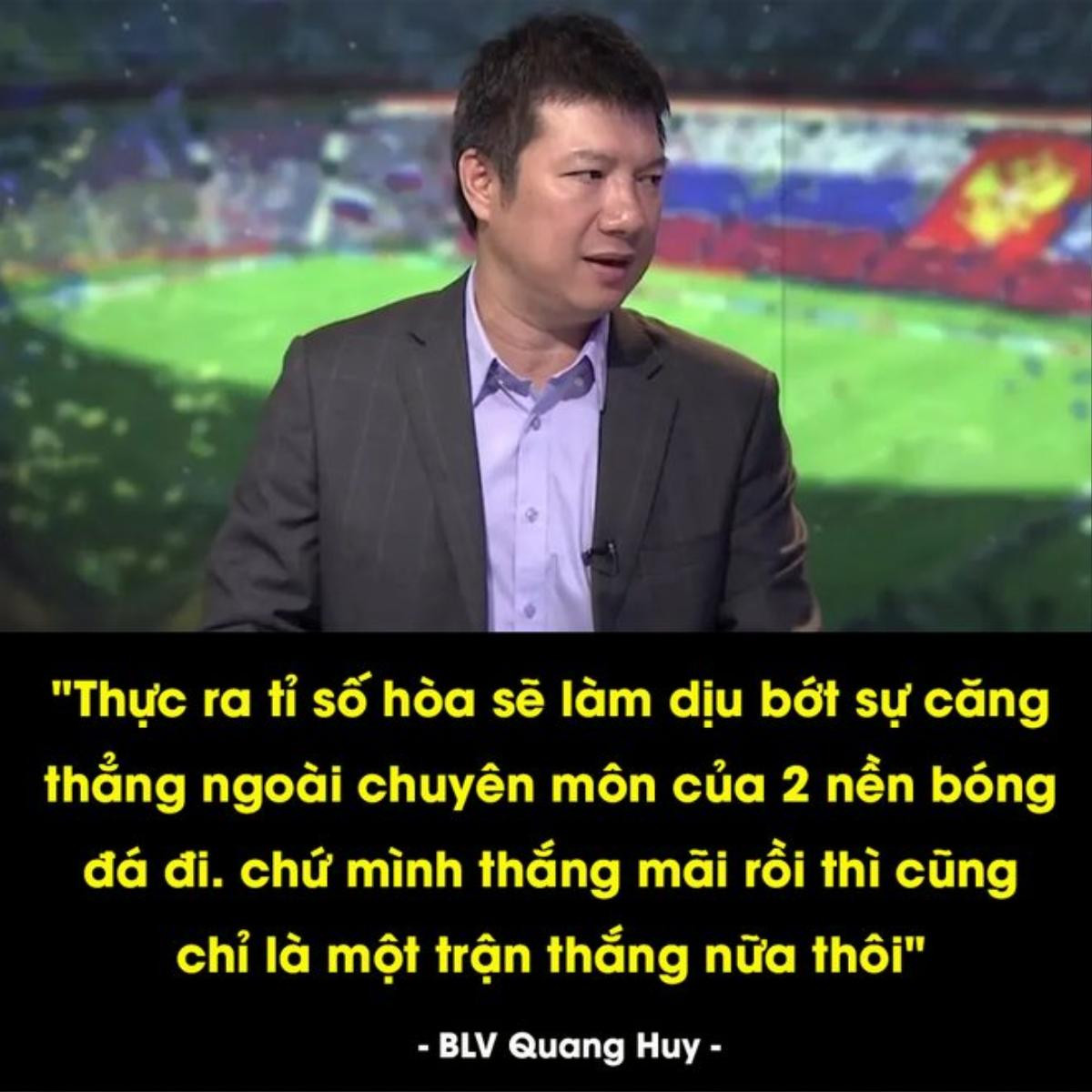 Câu nói có vẻ 'khiêm tốn' của BLV Quang Huy khi đội nhà cầm hòa tuyển Thái Lan khiến dân mạng rần rần chia sẻ Ảnh 2