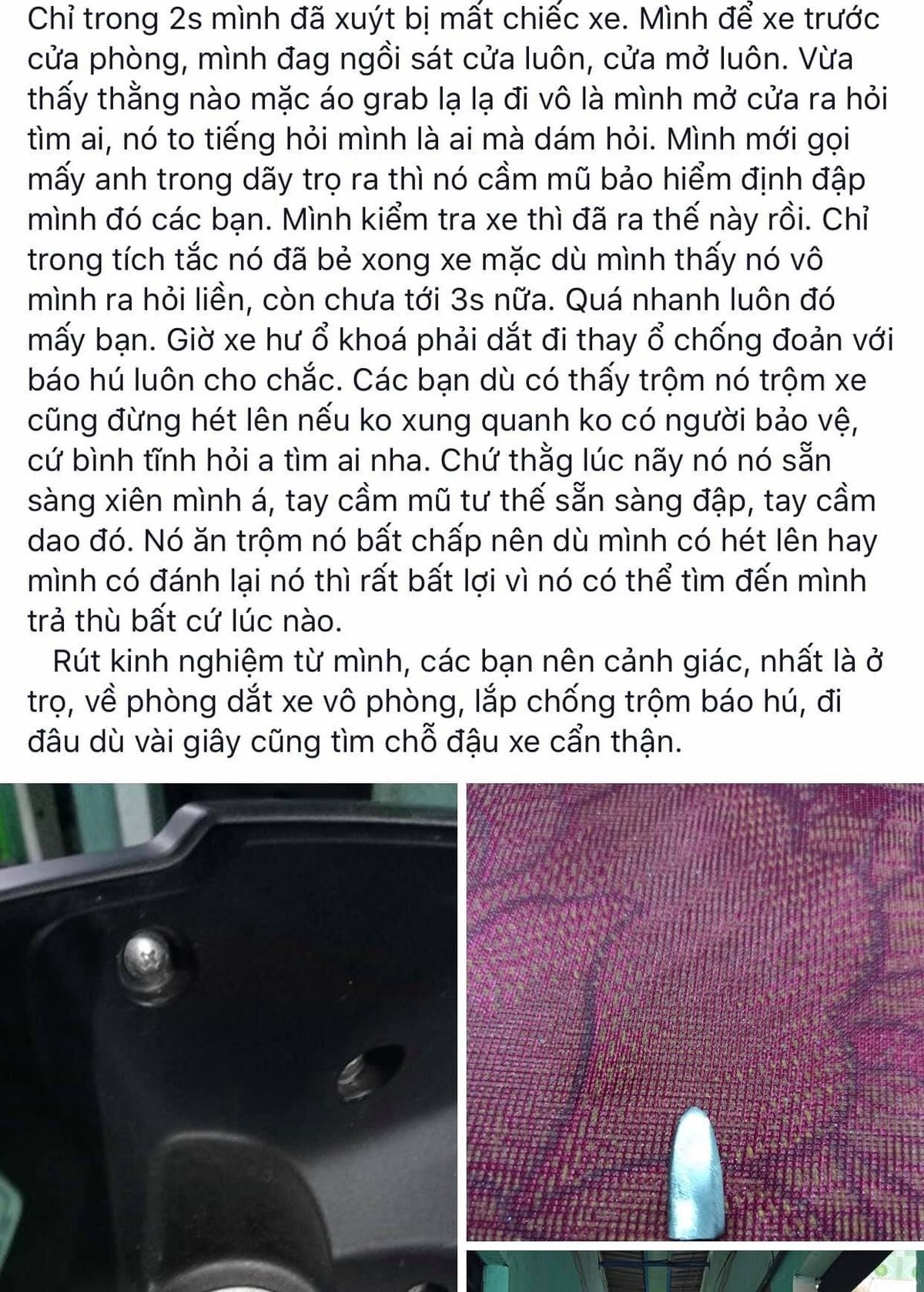 Kẻ trộm ngang nhiên vào xóm trọ bẻ khóa xe máy, bị nam sinh viên phát hiện liền quay sang định hành hung Ảnh 1