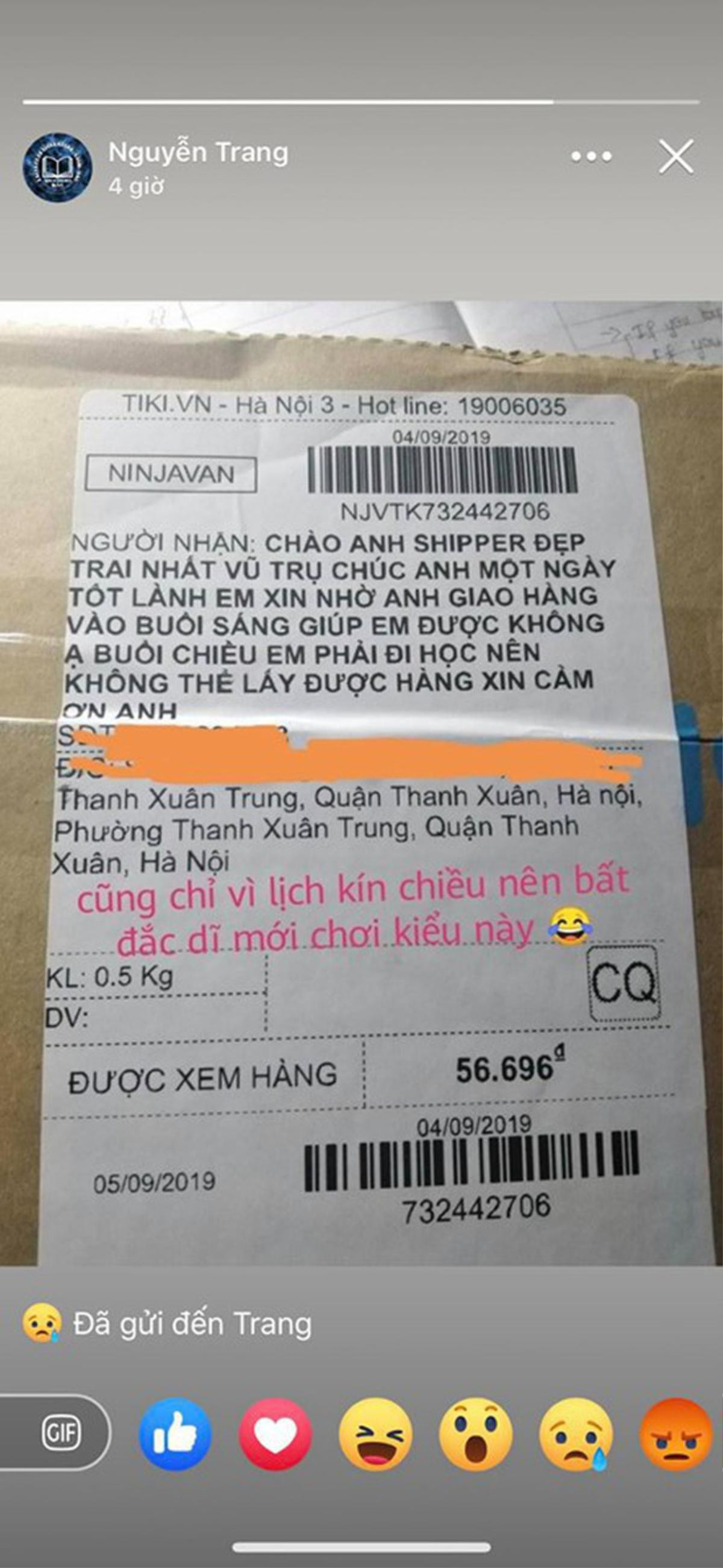 Cô gái được khen hết nấc vì hành động đáng yêu và lầy lội này với anh shipper khi mua hàng online Ảnh 1