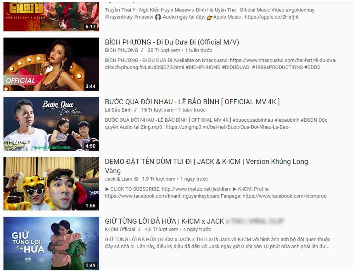 Chẳng cần sản phẩm chính thức, K-ICM và Jack hiện đang 'xâm chiếm' Top Trending Youtube như thế nào? Ảnh 1