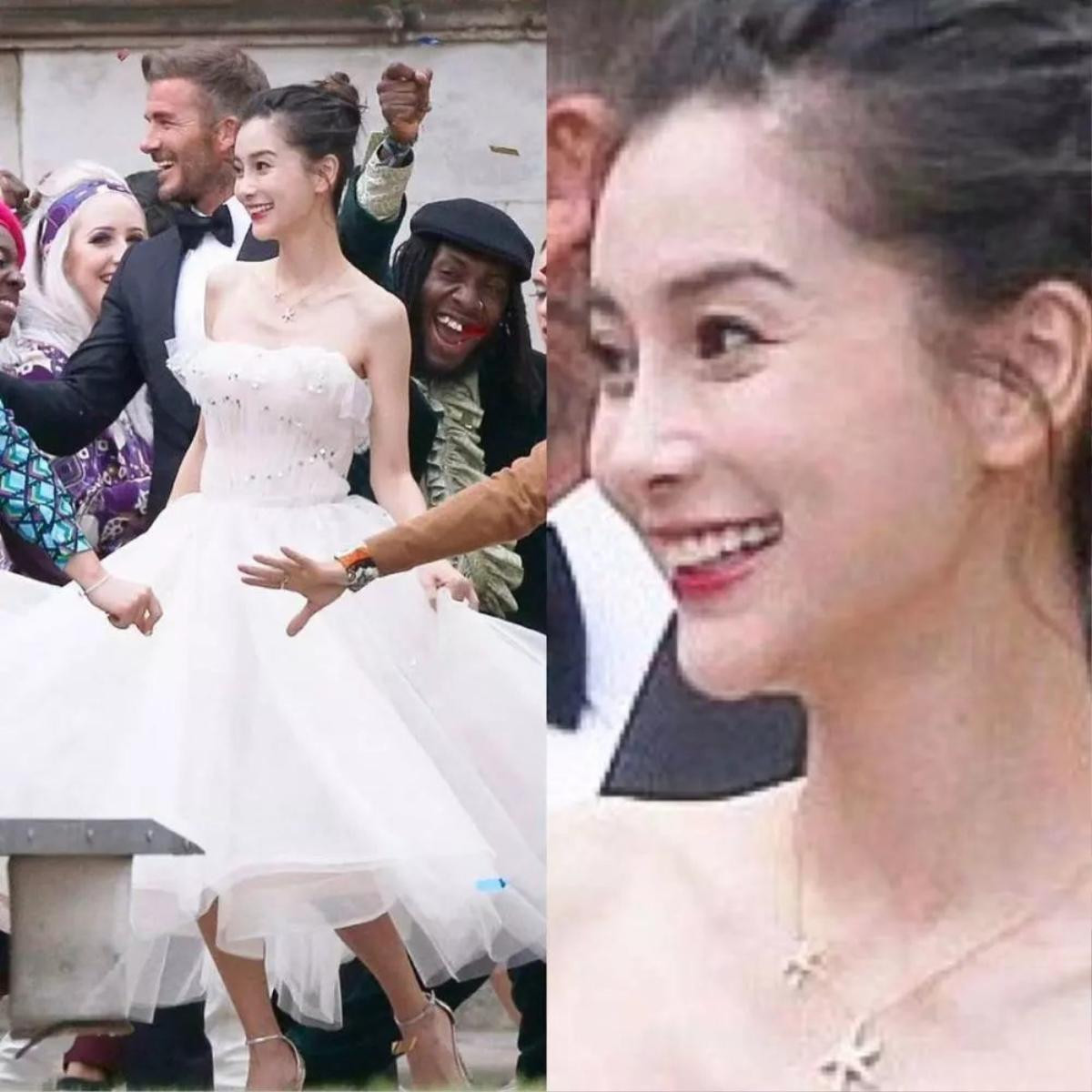 Ảnh chưa qua chỉnh sửa khi gánh đôi với David Beckham, Angelababy lộ dấu hiệu tuổi tác với vết chân chim Ảnh 9