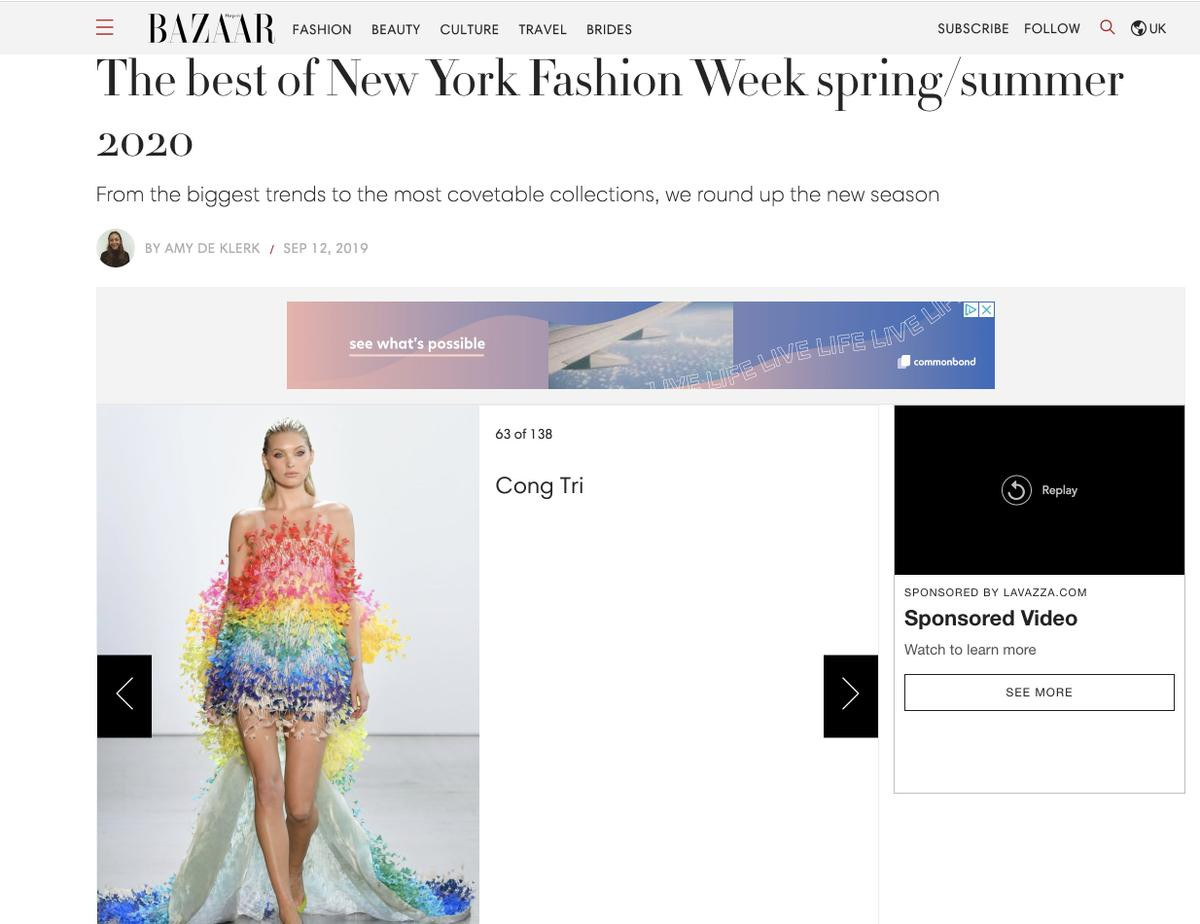 BST của Công Trí vào danh sách những thiết kế đẹp nổi bật của NYFW 2020, được Vogue, ,Harper Bazaar Mỹ vinh danh Ảnh 4