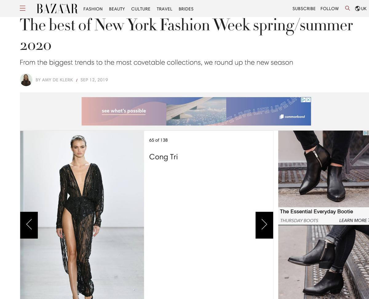 BST của Công Trí vào danh sách những thiết kế đẹp nổi bật của NYFW 2020, được Vogue, ,Harper Bazaar Mỹ vinh danh Ảnh 6