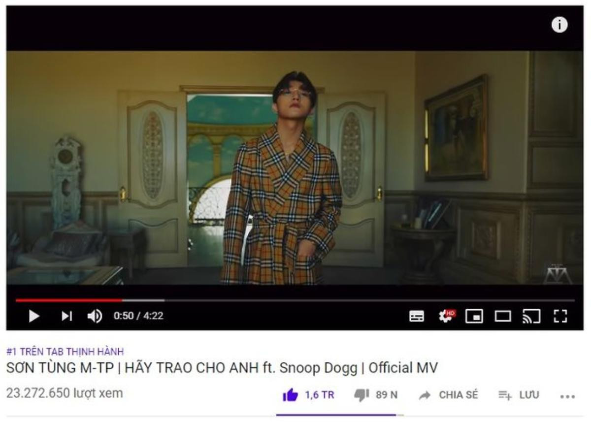 Trước khi Youtube 'khai tử' view quảng cáo 24 giờ, top 10 MV Vpop dẫn đầu lượt xem ngày đầu tiên có sự xáo trộn như thế nào? Ảnh 2