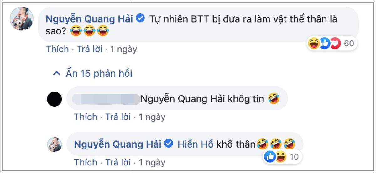 Quang Hải bị bắt gặp đang comment 'dạo' bên dưới bài viết có tính bức xúc của Hiền Hồ Ảnh 4