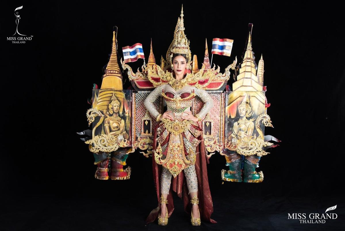 Cận cảnh National Costume của Miss Grand Thailand 2019: Cơ hội nào cho Kiều Loan với áo dài? Ảnh 2