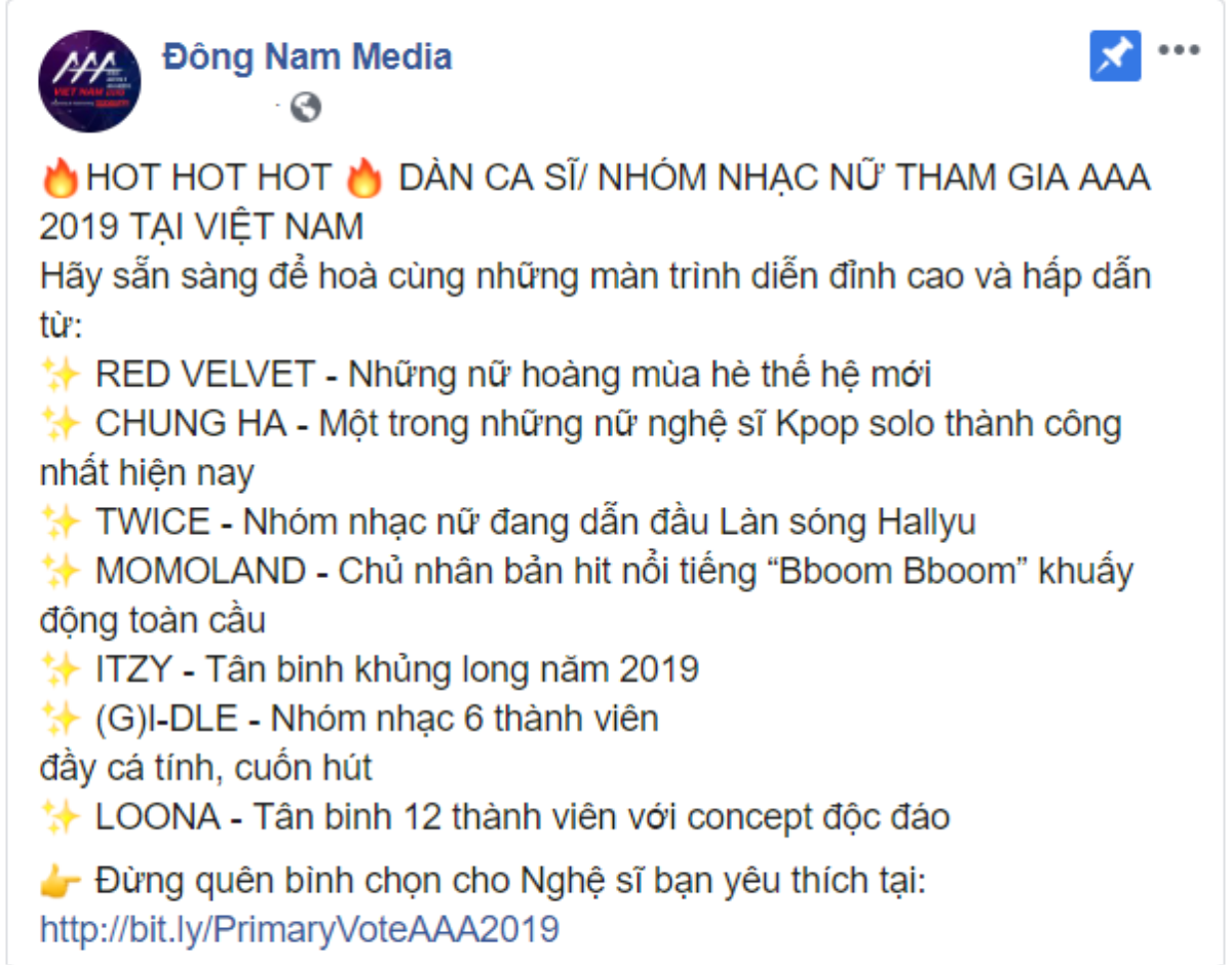 Hot: Red Velvet, Twice, Chungha cùng loạt nhóm nhạc nữ KPop xác nhận tham dự AAA 2019 tại Việt Nam Ảnh 1