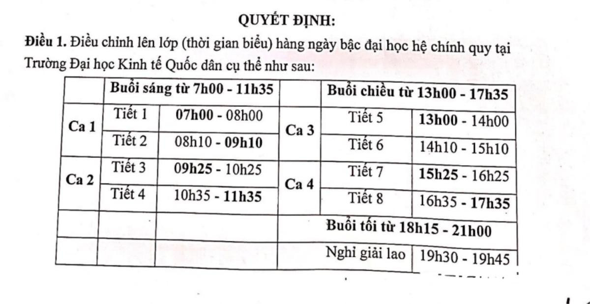 Sinh viên 'kêu trời' vì phải 'vật lộn' thời khóa biểu mới, Đại học Kinh tế Quốc dân lên tiếng? Ảnh 1