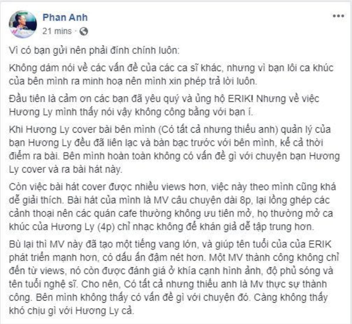 Toàn cảnh vụ việc ERIK và Hương Ly: Chuyện có đáng để phải tạo nên 'làn sóng' phẫn nộ? Ảnh 4